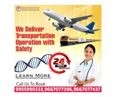 Get Panchmukhi Air Ambulance Services in Siliguri with Life-Sustaining Medical Tools