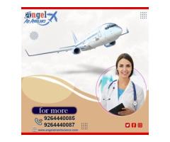 Book Finest Medical Support Angel Air Ambulance Service in Guwahati