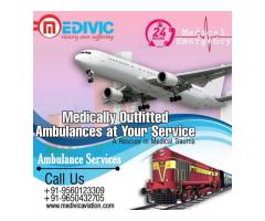 With Life-Saving Ventilator Setup Book Medivic Aviation Train Ambulance Service in Ranchi