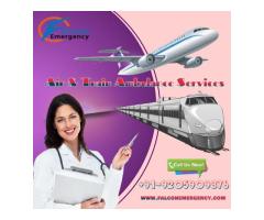 Get Well Organized Falcon Train Ambulance Services in Ranchi at Low Fare