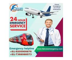 At Affordable Fare Pick Falcon Train Ambulance Services in Kolkata with Medical Care