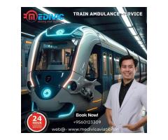 Take Medivic Aviation Train Ambulance Service in Varanasi with Life-Saving Medical Machine