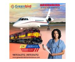 Greenbird Air and Train Ambulance in Delhi offer Ambulance Service with ICU Facilities