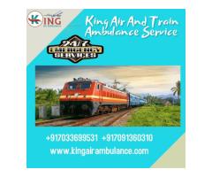 Hire King Train Ambulance Service in Patna with medical team at Minimum Budget