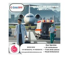 Use Greenbird Air and Train Ambulance Services in Cooch Behar with Advanced Medical Machine