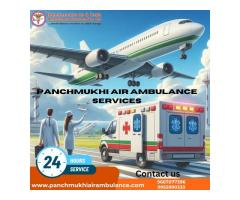 At Affordable Fare Hire Panchmukhi Air Ambulance Services in Raipur with CCU Feature