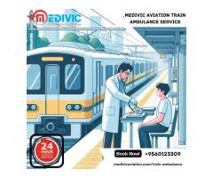 Hire High-tech Medivic Aviation Train Ambulance Service in Lucknow with Advanced ICU Setup