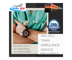 Well-Planned Evacuation Serviceable Train Ambulance Service in Raipur by Hiflyicu