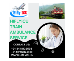 Well-Equipped with Excellent Medical Facilities Train Ambulance Service in Bhopal by Hiflyicu