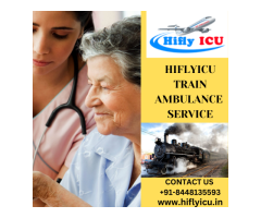 Train Ambulance Service in Bilaspur by Hiflyicu- Swift Patient Relocation Services