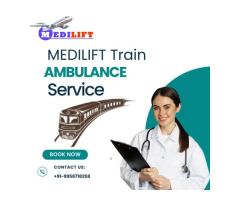 Medilift Train Ambulance Service in Ranchi offered for emergency transportation